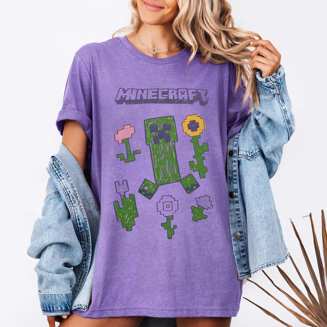 Minecraft Creeper Graphic Tee, Gamer Fan Merchandise - Image 5